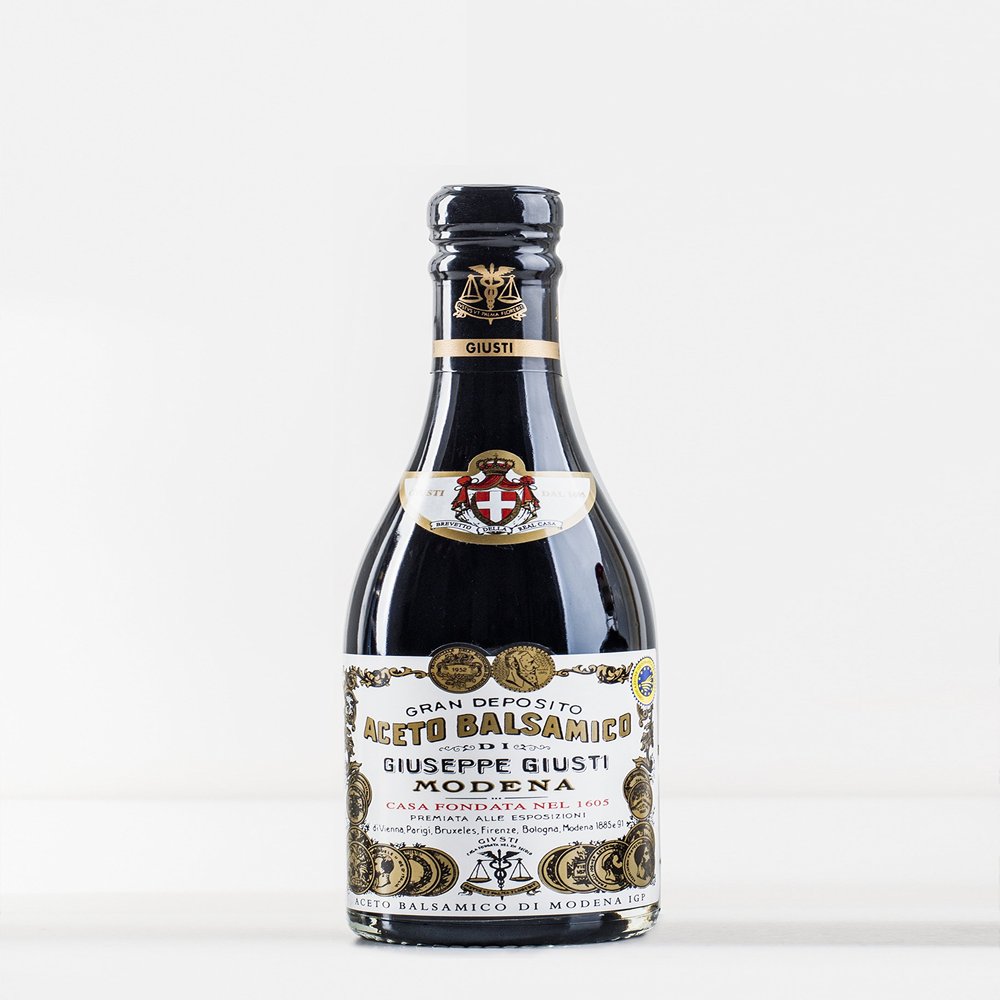 Acetaia Giuseppe Giusti - Balsamic Vinegar of Modena IGP "The Historical Collection" "Il Classico" Gold Medal - Champagnotta 250 ml - Box with 12 Bottles