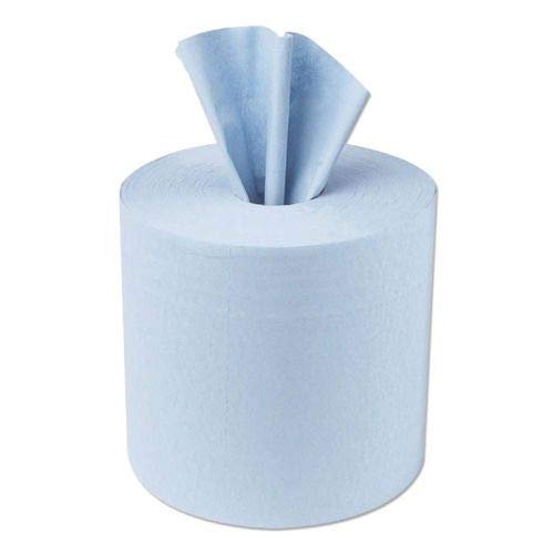 5 Star Facilities Centrefeed Tissue Refill for Jumbo Dispenser Single-ply L300mxW200mm Blue [Pack 6] -FST