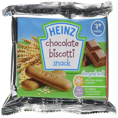 Heinz Chocolate Biscotti Snack, 7+ Months, 60 g (Pack of 12)