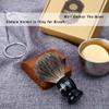 Anbbas Badger Hair Shaving Brush Black Wood Handle,Stainless Steel Shaving Soap Bowl and Brush Holder Stand with Shaving Soap 3.5OZ for Men Gift view 2