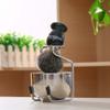 Anbbas Pure Badger Shaving Brush with Wood Handle, Stainless Steel Stand and Soap Bowl for Men Wet Shave view 2