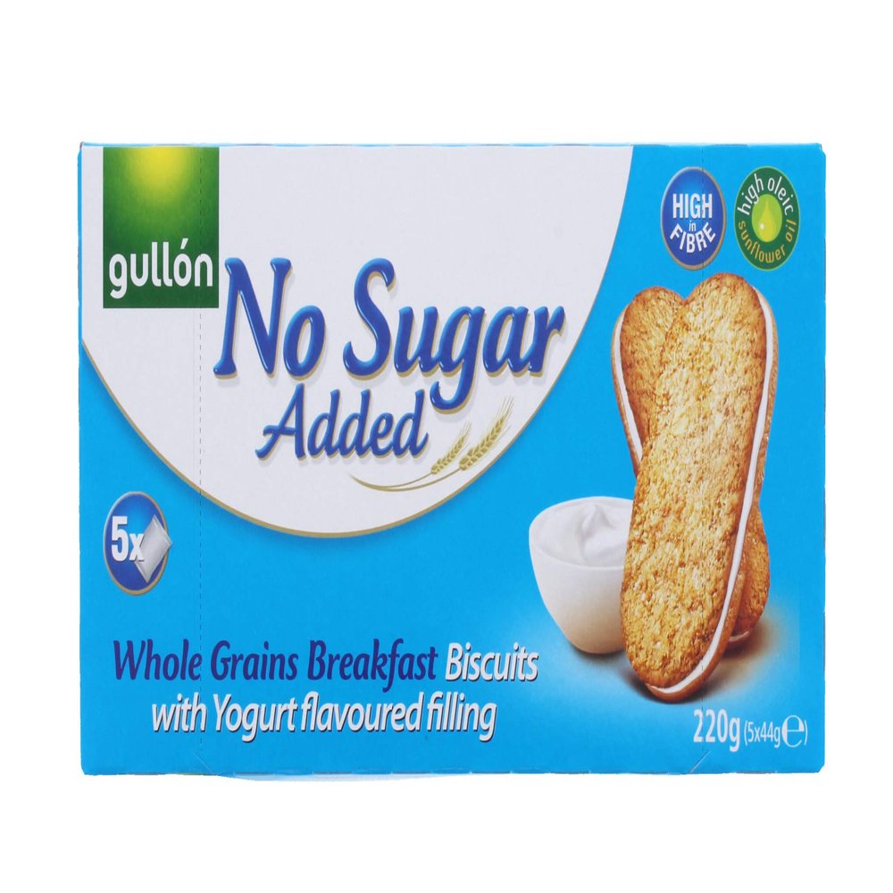 2 x GULLON No Added Sugar Whole Grains Breakfast Biscuits 220g