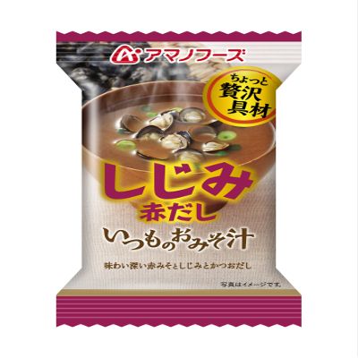 Amano Foods Usual Miso Soup Freshwater Clam (red Miso Soup) 16 g  10 Bags Japan