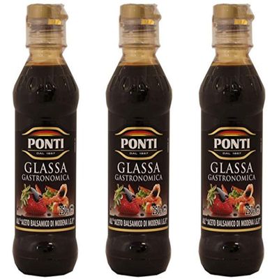 3x Ponti Aceto Balsamico di Modena Italian Balsamic Vinegar 250ml