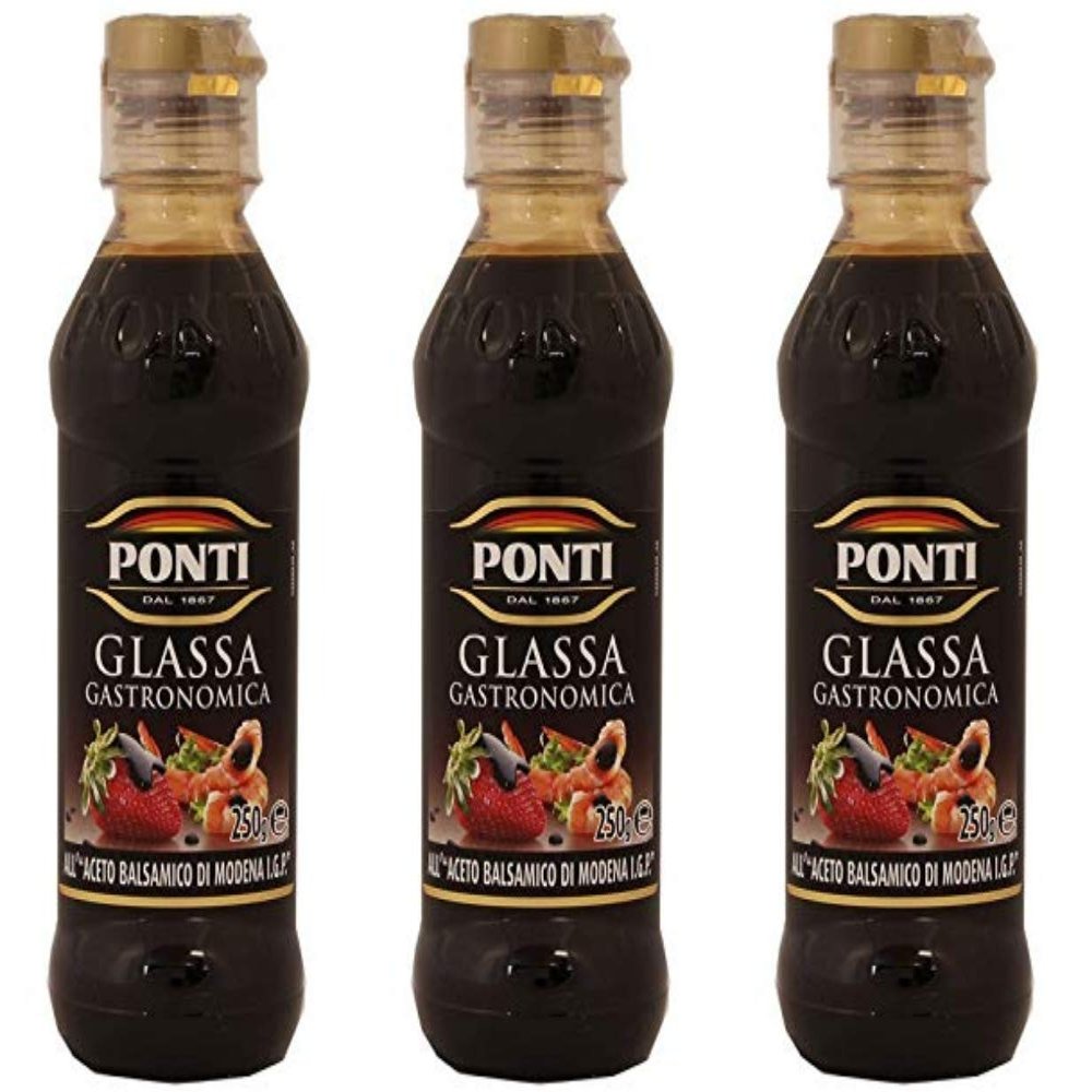 3x Ponti Aceto Balsamico di Modena Italian Balsamic Vinegar 250ml