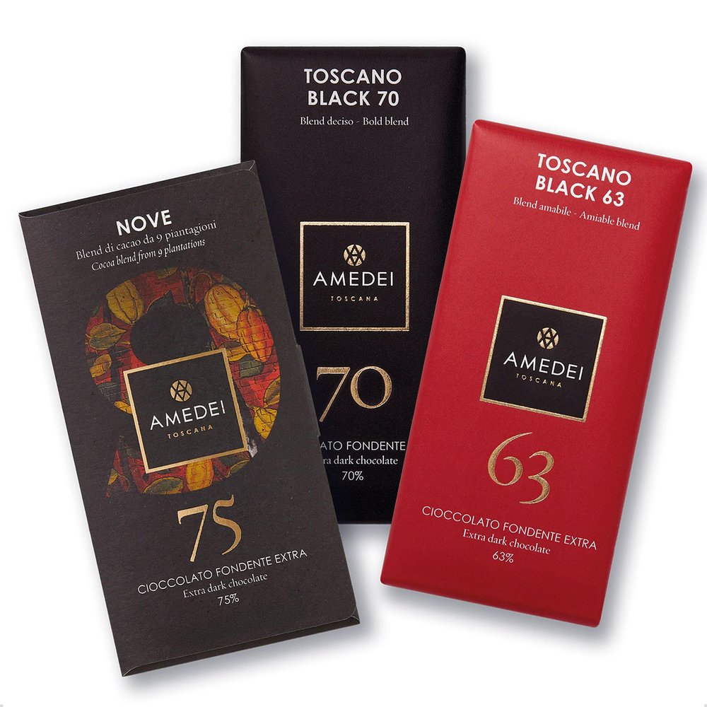 Amedei Dark Chocolate Luxury Selection - 3 Bars 150g