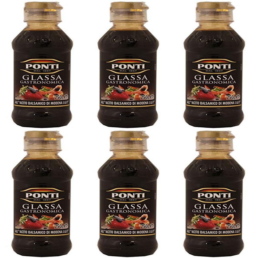 6x Ponti Aceto Balsamico di Modena Balsamic Vinegar 250ml