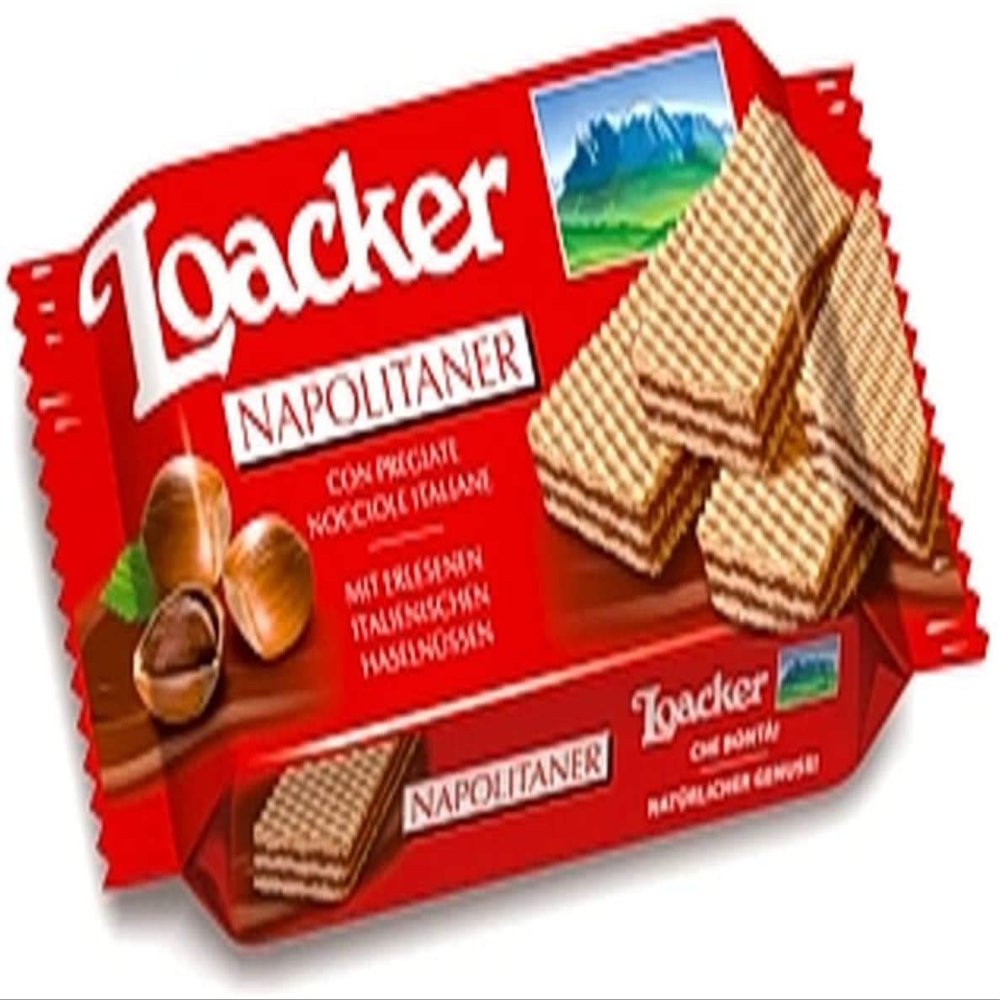 12x Loacker Classic Wafer Biscuit Cookie with Hazelnut Cream 45g