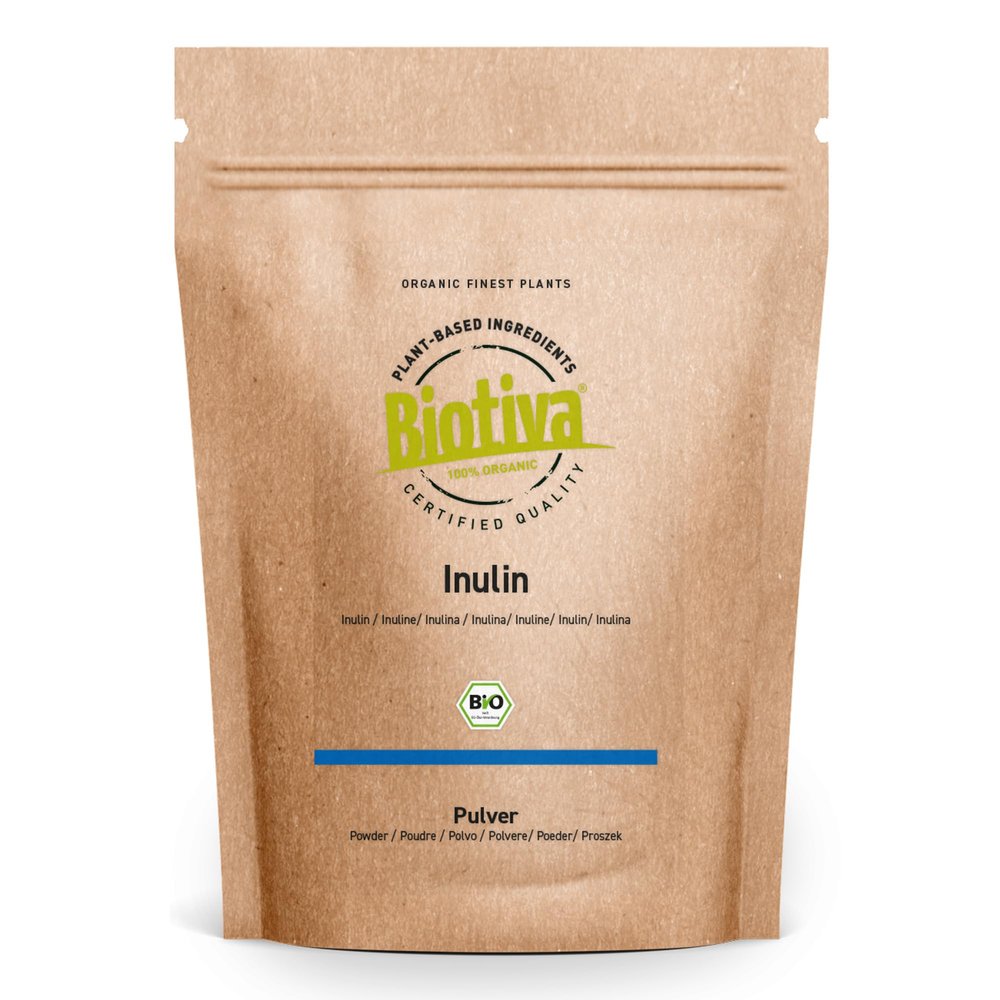 Biotiva Inulin Powder Organic - 500g agaves Powder with 90% Fibre Content - Prebiotics - 100% Vegan - Packed and Controlled in Germany (DE-ECO-005)