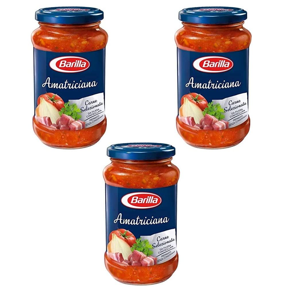 3X Barilla Pasta Amatriciana with Speck & Chilli Sauce 400g. 100% Italian!