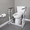 Vaunn Medical Bathroom Adjustable Height Toilet Rail Grab Bar and Commode Safety Frame Handle view 4