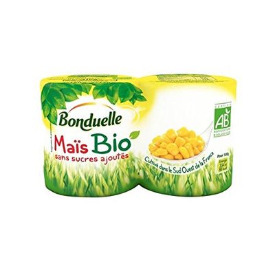 Bonduelle - Bio - Mais sans sucre ajout, certifi AB - Les 2 botes de 140g - Price Per Unit
