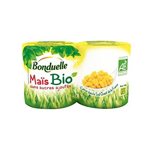Bonduelle - Bio - Mais sans sucre ajout, certifi AB - Les 2 botes de 140g - Price Per Unit