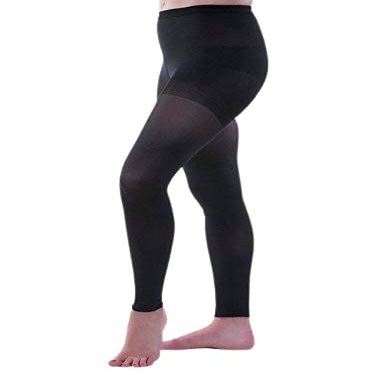 Allegro 15-20 mmHg Footless 57 Pantyhose (Black) Medium