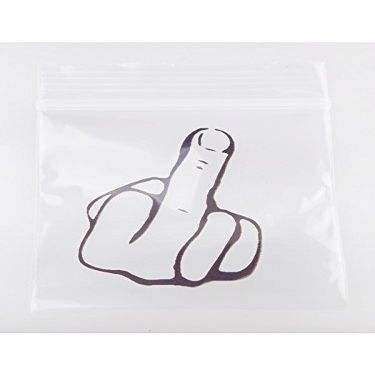 100 Resealable Baggies - The Finger Design 5cm x 5cm