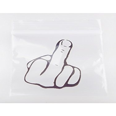 100 Resealable Baggies - The Finger Design 5cm x 5cm