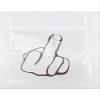 100 Resealable Baggies - The Finger Design 5cm x 5cm view 1