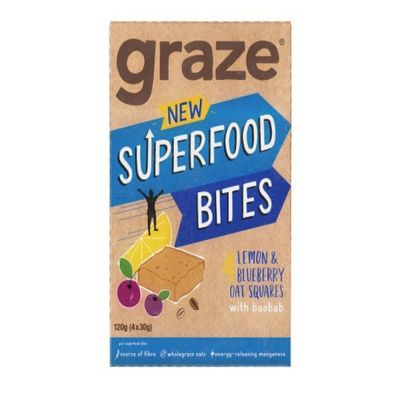 Graze Lemon & Blueberry Super Bites, 4 X 30g