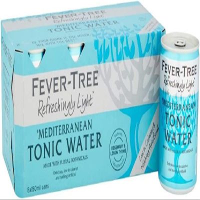Fever-Tree Light Mediterranean Tonic Water, 8 x 150ml