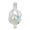10pcs Twist Ball Pearl Cage Bright Silver Beads Cage Locket Pendant Jewelry Making-for Oyster Pearls, Essential Oil Diffuser, Fun Gifts (Twist Ball) view 1