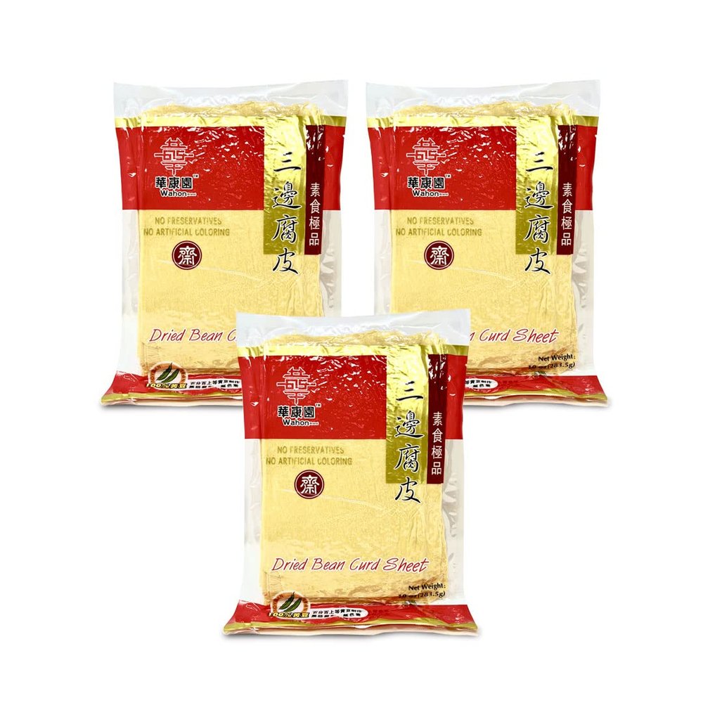 All Natural Dried soy Bean Curd (ToFu) Sheet - 10oz (Pack of 3)