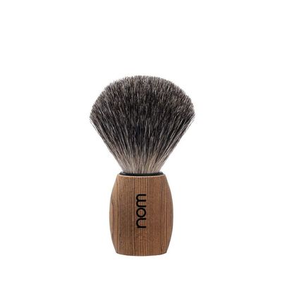 NOM OLE Shaving Brush | Pure Badger Shave Brush for Shaving Soaps and Creams | exfoliating Shaving Brush | Pure Spruce Handle