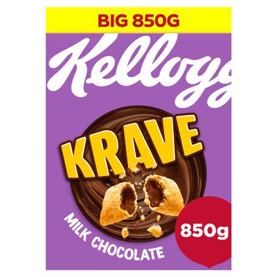 Kellogg's Krave Milk Chocolate Cereal, 850g