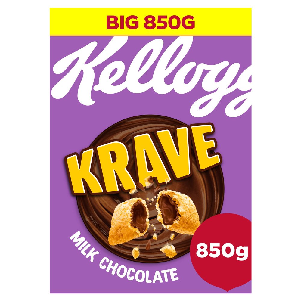 Kellogg's Krave Milk Chocolate Cereal, 850g