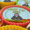 20 x Personalised Gorilla Ape 5cm High Resolution Cupcake Toppers view 1