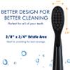 Replacement Brush Heads Compatible with Sonic Electric Toothbrush - Soft, Extra Long Nylon Bristles - 8 Pack, Black view 3