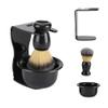 3 in 1 Professional Shaving Brush Kit Man's Shaving Set with Shaving Frame Base, Soap Bowl, Badger Hair Shaving Brush for Men Father Husband Boyfriend Gift view 1