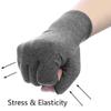2Pairs Arthritis Compression Gloves Women Ladies Doctor Written Handbook Relieve Arthritis Symptoms Raynauds Disease Carpal Tunnel (Grey, L) view 3