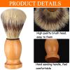 4Pcs Men Shaving Brush Wood Handle, Professional Salon Tools view 4