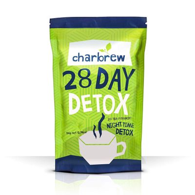 28 Night Time Detox Wellness Cleanse Herbal Tea Red Rooibos, Burdock Root & Chamomile Blend 28 Teabags
