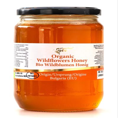 900 g Organic Wildflower Honey Pure, Unheated, Single Source Rich Taste & Natural Flavour 100% Raw & Unprocessed Premium Quality, Sustainably Harvested (900, Wildflowers)