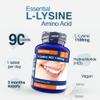 Zipvit L Lysine 1100mg, 90 Vegan Lysine Tablets, High Strength Essential Amino Acid Supplement, 3 Month Supply for Daily Wellness Support view 4