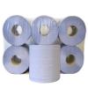 6 x Blue Paper Rolls - 2 Ply Centre Feed - Hand Towel Wiper Tissue Rolls (Pack of 2) view 2