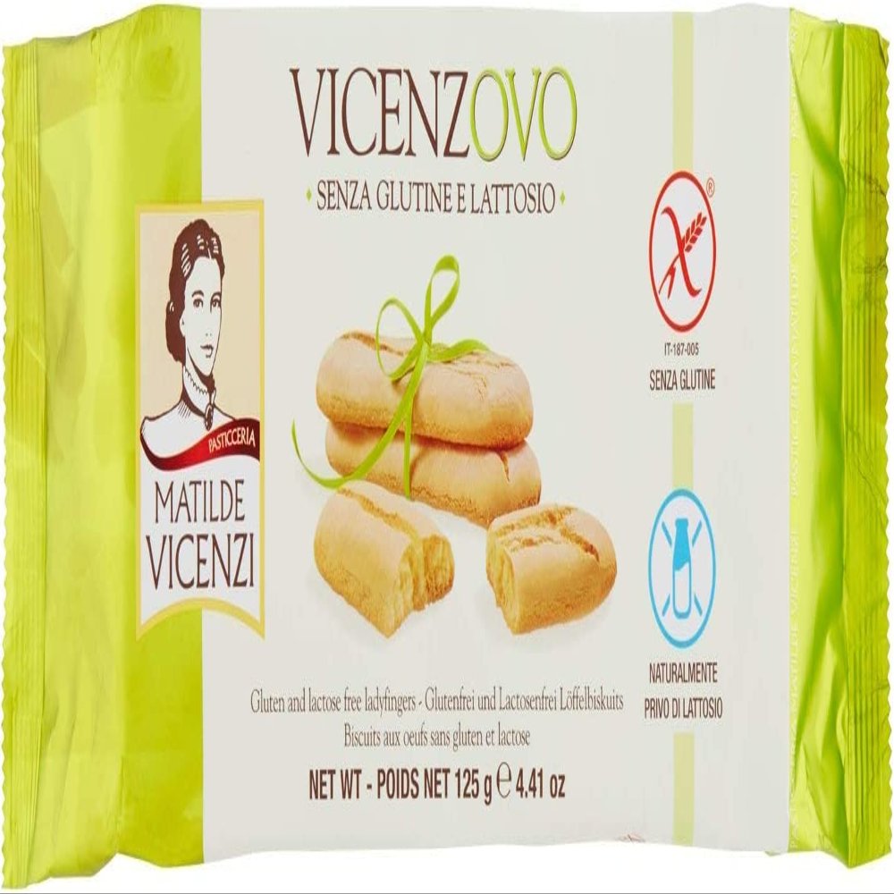 Matilde Vicenzi Vicenzovo Senza Glutine Glutine 125 g Biscuits for Tiramisu Pack of 3