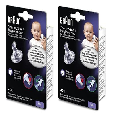 Braun ThermoScan Lens Filters - 40 ct, UV, Plastic, Pack of 2