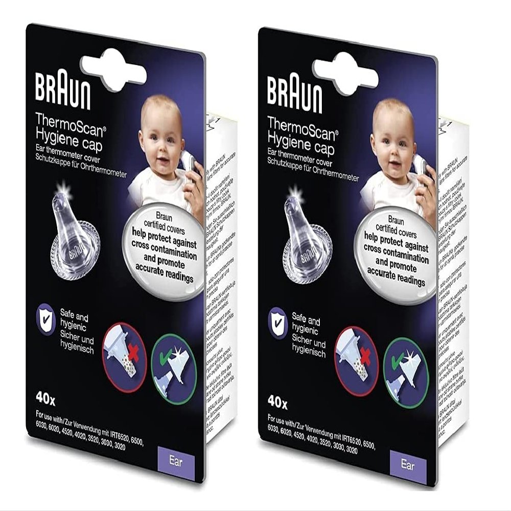 Braun ThermoScan Lens Filters - 40 ct, UV, Plastic, Pack of 2