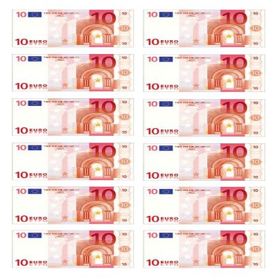 12 x 10 Euro Money Edible Paper Cupcake Toppers Cake Decorations Birthday