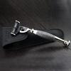 Best Scissors/Razor with 100% real leather. Haryali London Hand Assembled Sophist Collection Elegantly Designed (Gillette Mach 3) Stunning Shaving Razor with Leather Case. view 4