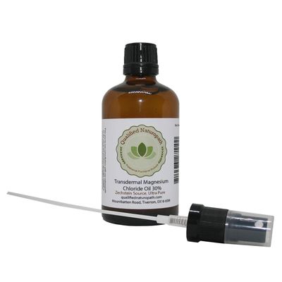 Magnesium Oil Drops 110ml (with Atomiser Top) - Pure Transdermal Magnesium Chloride Oil - Zechstein Sourced