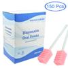 Munkcare Disposable Sponge Toothbrush Oral Cavity Cleaning Sponge Swab Tooth Shaped, Pink Tooth Shaped, 150 Counts view 1