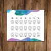 Nastami Toothbrush Cards, 5 Pieces Modern Design for Children's Dental Hygiene, Fun Color-in Activity, Offset Paper, DIN A7 (10.5 cm x 7.4 cm), Unisex-Kids view 2