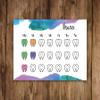 Nastami Toothbrush Cards, 5 Pieces Modern Design for Children's Dental Hygiene, Fun Color-in Activity, Offset Paper, DIN A7 (10.5 cm x 7.4 cm), Unisex-Kids view 3