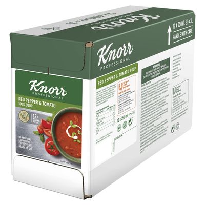 Knorr 100 Percent Soup Red Pepper & Tomato, 12 x 250 ml Portions