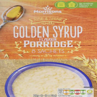 Morrisons Golden Syrup Porridge, 312 g, Pack of 14 x 8 Sachets