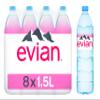 Evian Natural Mineral Water Bottles Net Weight 1.5 L Pack of 8 view 1
