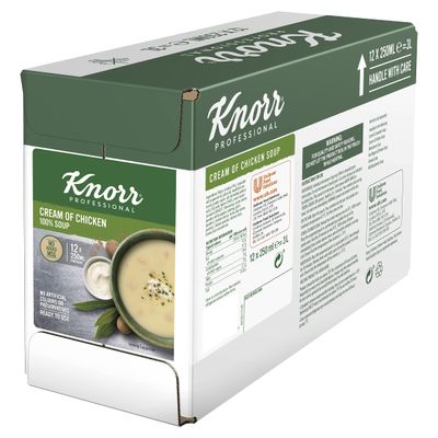 Knorr 100% Soup Cream Of Chicken, 12x250ml Portions